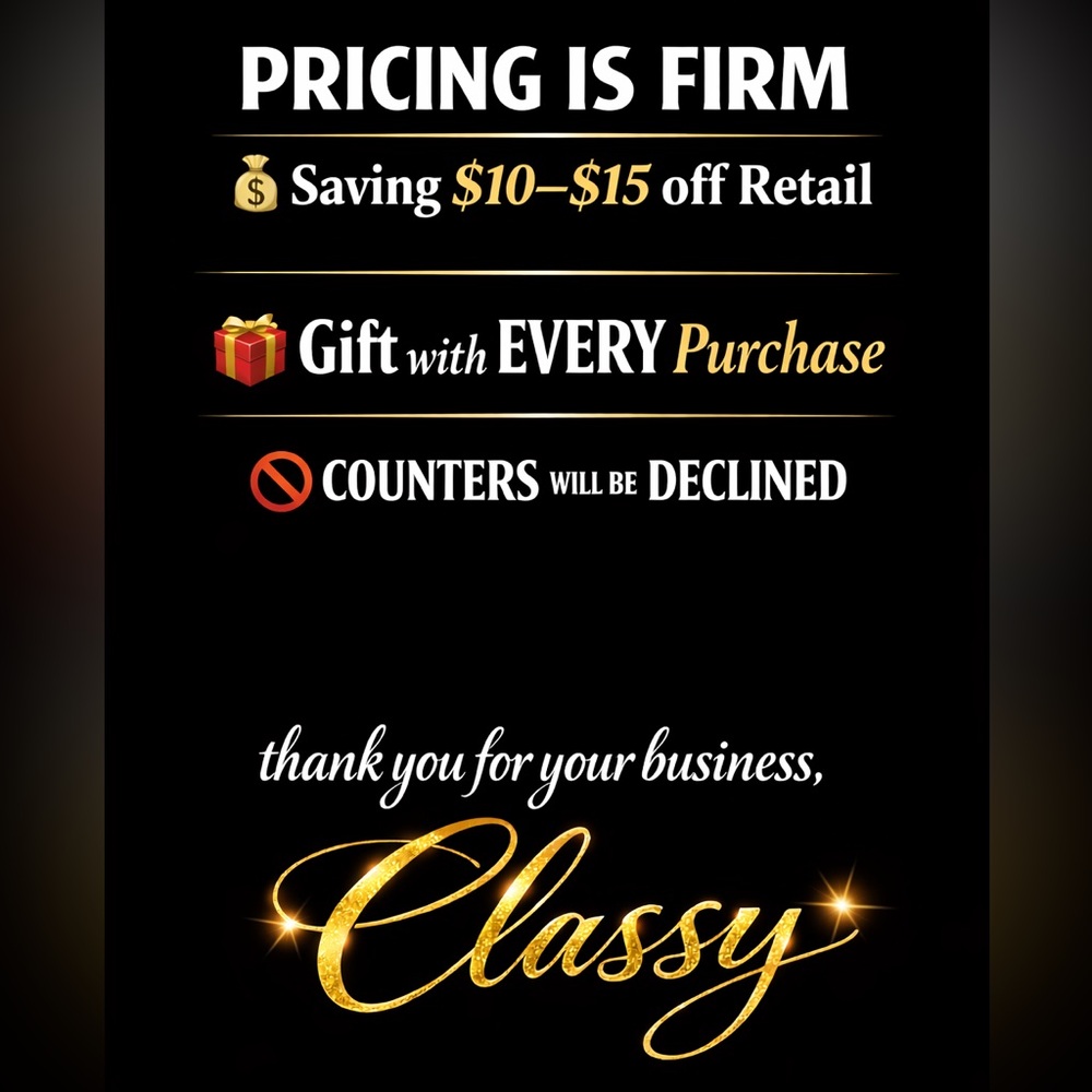 COUNTERS WILL BE DECLINED ❤️ PRICE IS FIRM.
